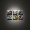 6 - 2.5" x 2.5" Photo Magnet
